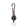 Outdoor Paracord Weaving Retractable Keyring with Easy-Pull Elastic Anti-Lost Steel Wire Buckle