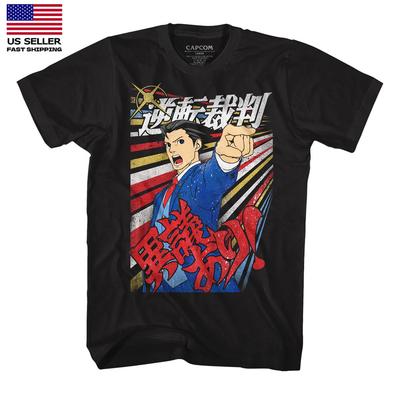 Nowa odzież Ace Attorney Igiari Czarny Unisex T-shirt dla dorosłych
