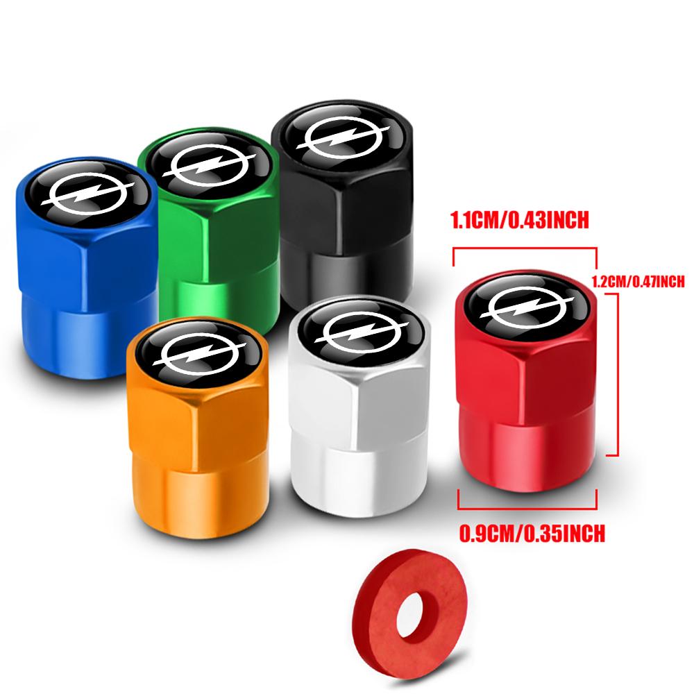 4Pcs Aluminium Alloy Car Styling Wheel Valve Caps Cover Auto Accessories For Opel Opc Astra K Vivaro Corsa Zafira Insignia Mokka  RX3