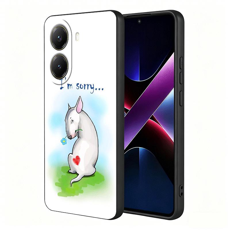 Bull Terrier Dog Cute Puppies Soft Phone Case for Xiaomi Poco X5 X6 X7 X8 Pro Max X3 F7 F8 Ultra M8 M7 M6 M5 Redmi 15 15C 14C 13