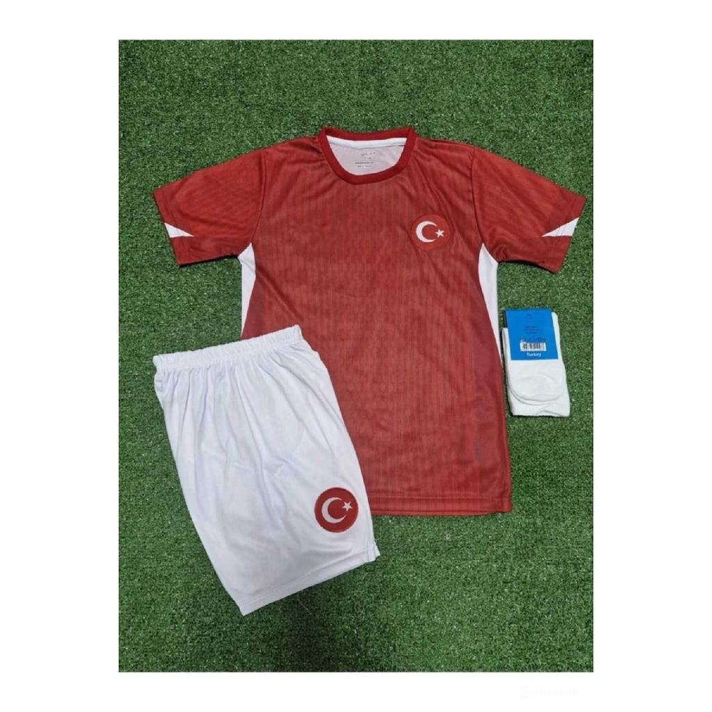 Trkiye A.gler Euro 2024 European Championship Children's Red Jersey (jersey Shorts Socks)