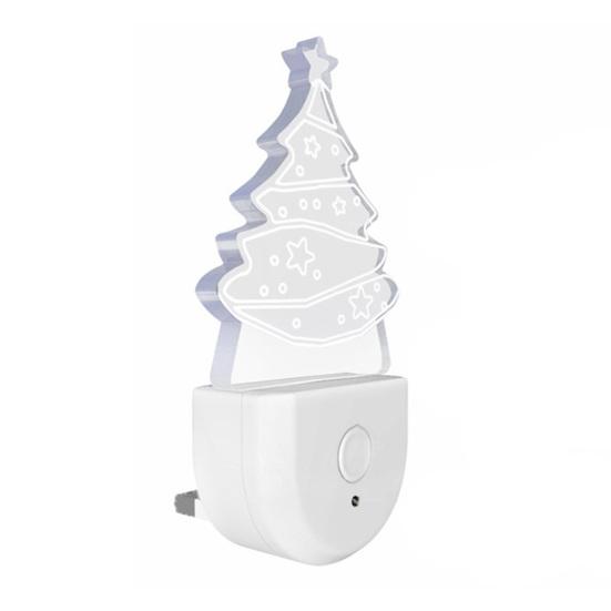 Night Light Christmas Tree Shape Projection 3D Effect Energy-saving Plug-Play LED Nightlight Holiday Decor
