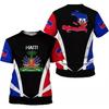 3D Printed Haitian Flag Pattern T-shirt For Men Haiti National Emblem Short Sleeves T Shirts New In Men's Crew Neck Tee Shirt