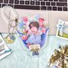 Spring Bouquet PVC Photo Frame with Keychain 3 Inch Kpop Idol Photocard Holder Anime Card Sleeves for Girls Gifts Wholesales