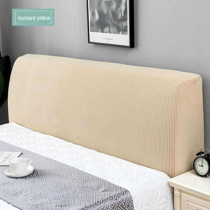 European-Style Elastic Dust-Proof Bed Head Cover – Universal Fit, Soft Protective Cover for Wooden Bed Headboards