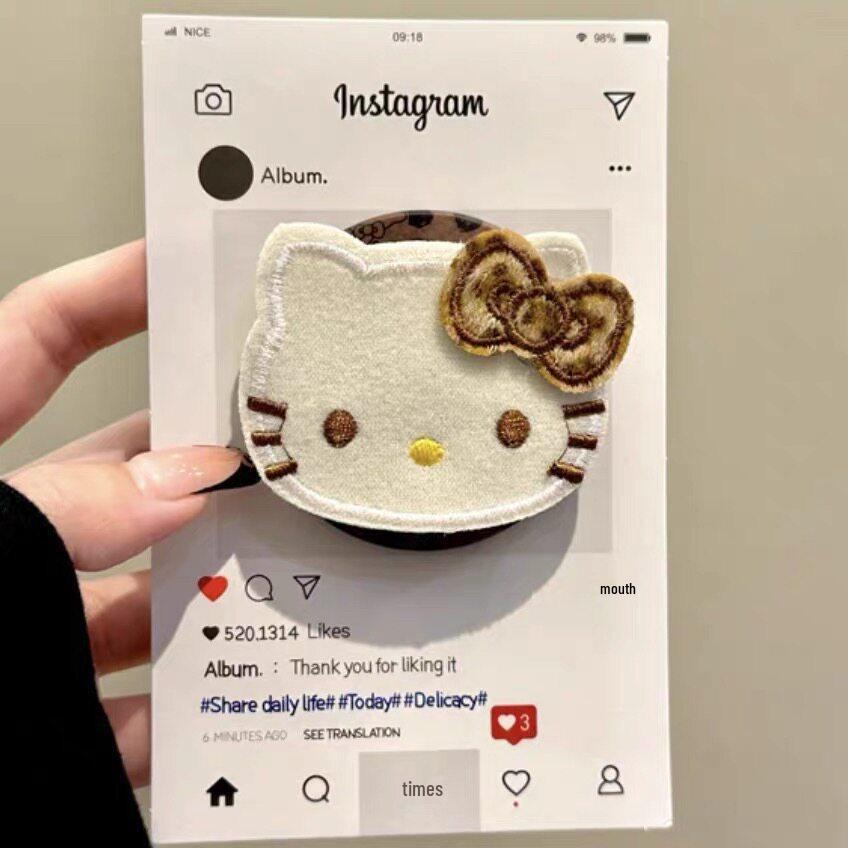 Hello Kitty Leopard Print Magnetic Phone Stand