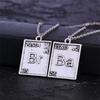 Vintage Breaking Bad Halskette Chemisches Symbol Br Ba Anhänger Brüder Paar Halskette Geschenk für Frauen und Männer Schmuckgeschenke