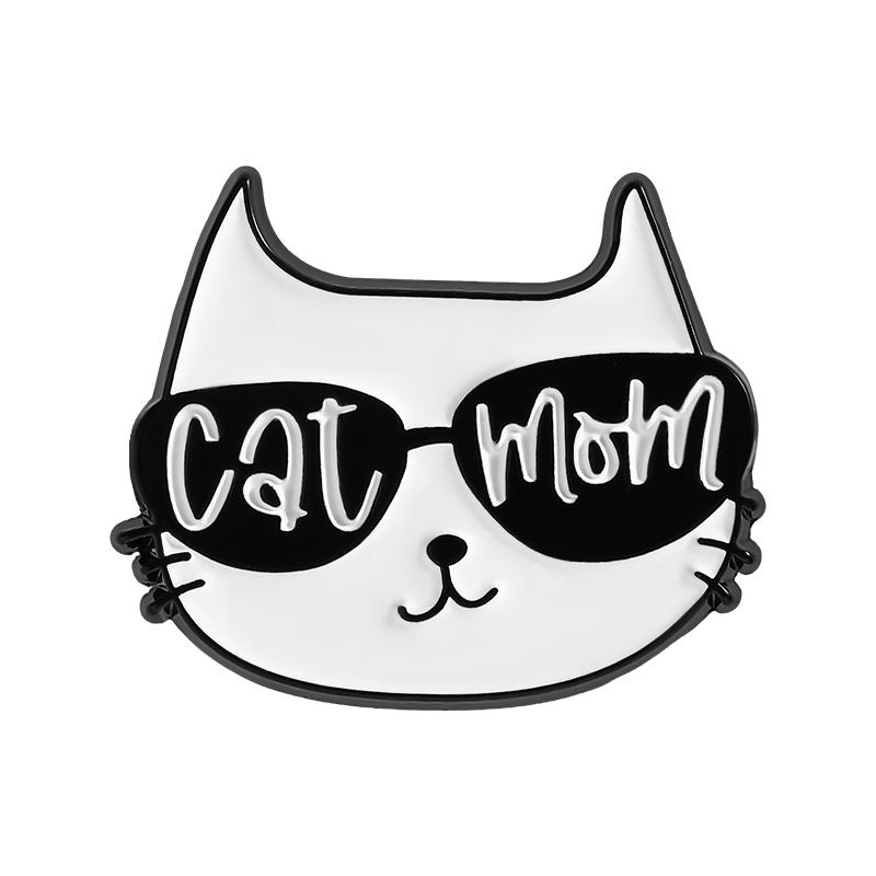 Punk Cat Enamel Pins Custom MY CAT AND I TALK SHIT ABOUT YOU Brooches Lapel Badges Clothes Animal Jewelry Gift for Kids Friends