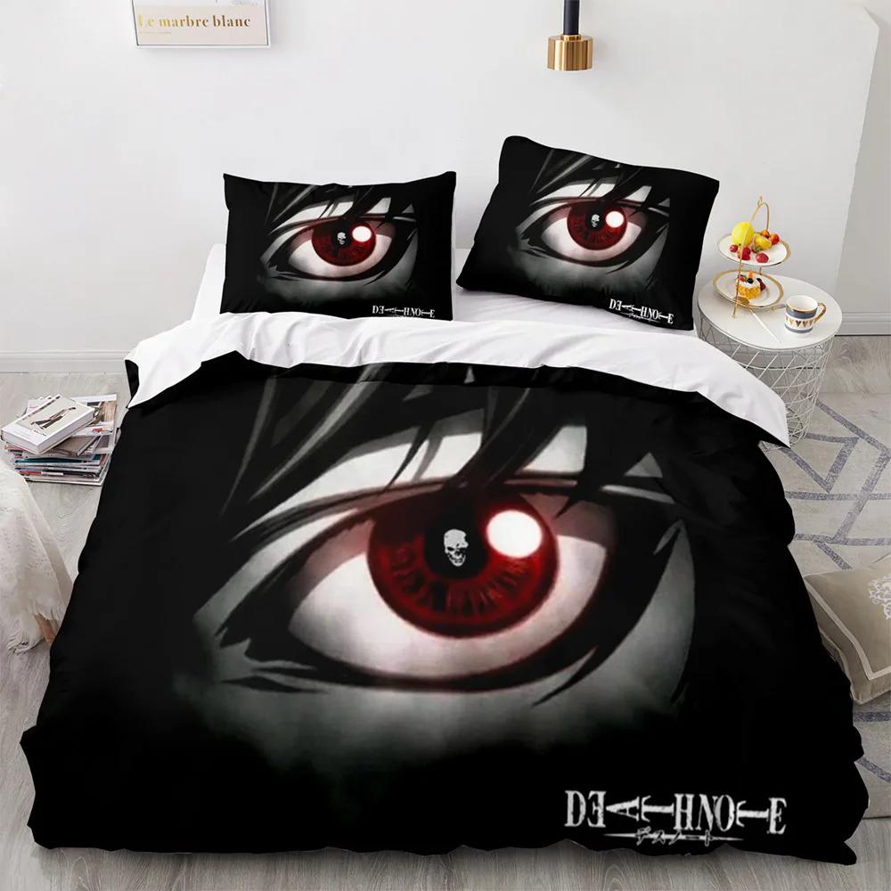 Comforter 3D Death Note Anime Bedding Set Soft Quilt With For Single Twin Full Queen King Size Decorative Bed