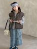Kinder Wasserdichte Warme Weste: Herbst/Winter Dickes Lammfell Ärmellose Jacke mit Stehkragen für Jungen und Mädchen.