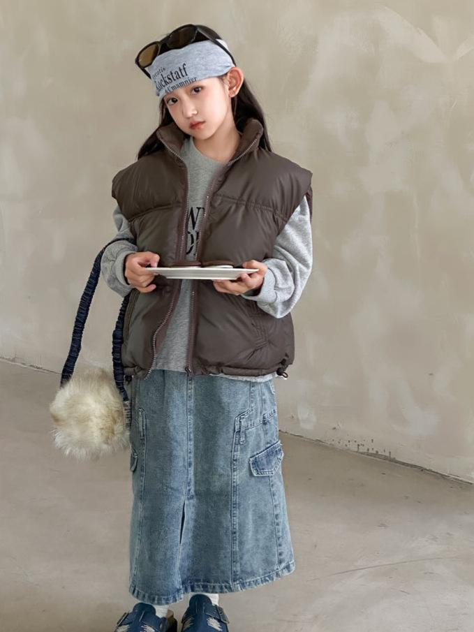 Kinder Wasserdichte Warme Weste: Herbst/Winter Dickes Lammfell Ärmellose Jacke mit Stehkragen für Jungen und Mädchen.