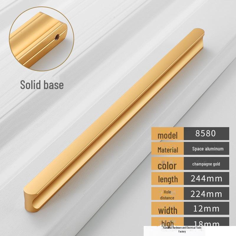 Černá a šedá moderní luxusní úchytka zásuvky skříňky