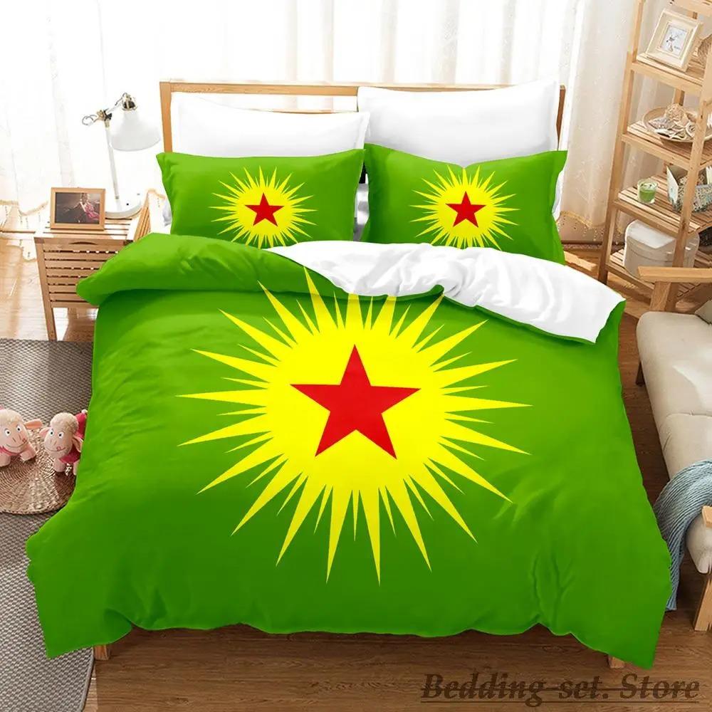 Kurdistan Flag Bedding Set Single Twin Full Queen King Size Bed Set Adult Kid Bedroom Duvetcover Sets Parure De Lit Bed