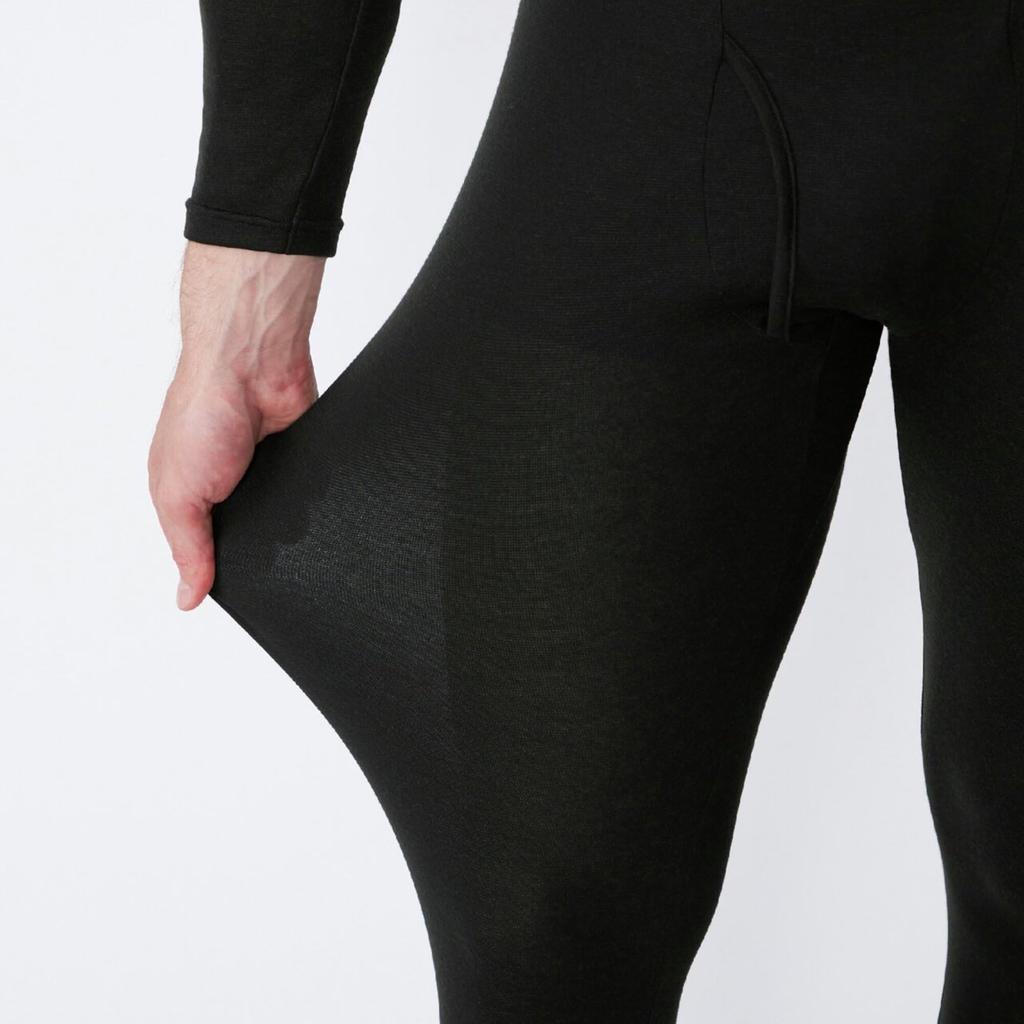 Mizuno Premier Hot Innerwear Breath Thermo Medium Thick for Daily Use Long Tights Material C2JBC621 Black M (Front Opening) Heat-Generating Men's