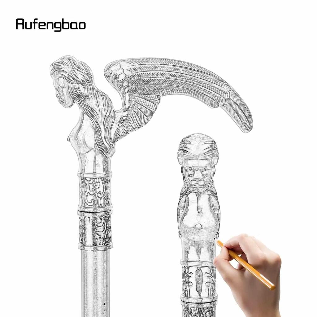 Angel Fashion Walking Stick Decorative Stick Cospaly Vintage Party Fashionable Walking Cane Crosier 93cm