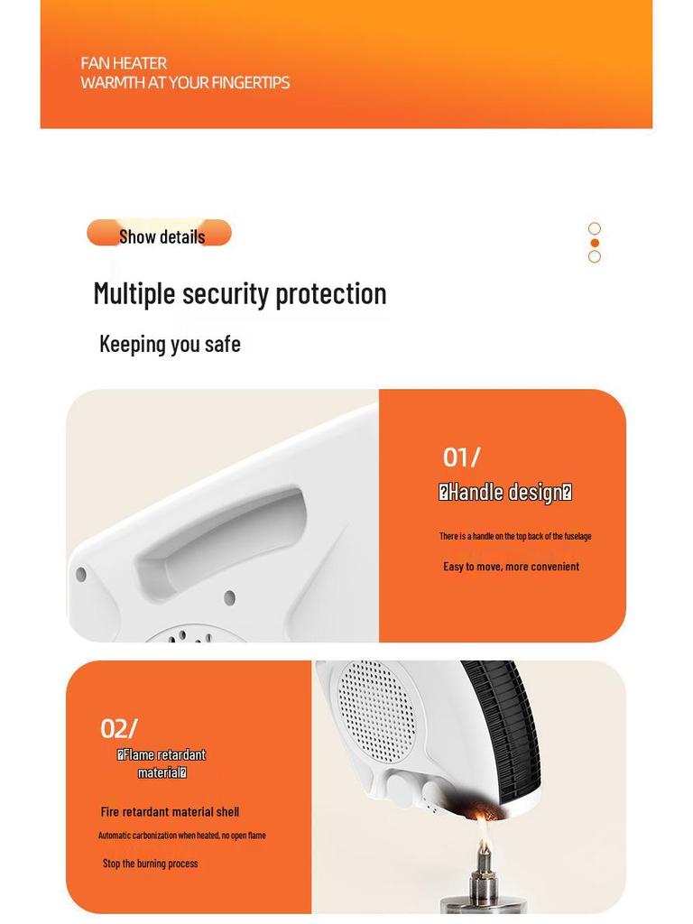 Compact High-Power Space Heater for Home & Office