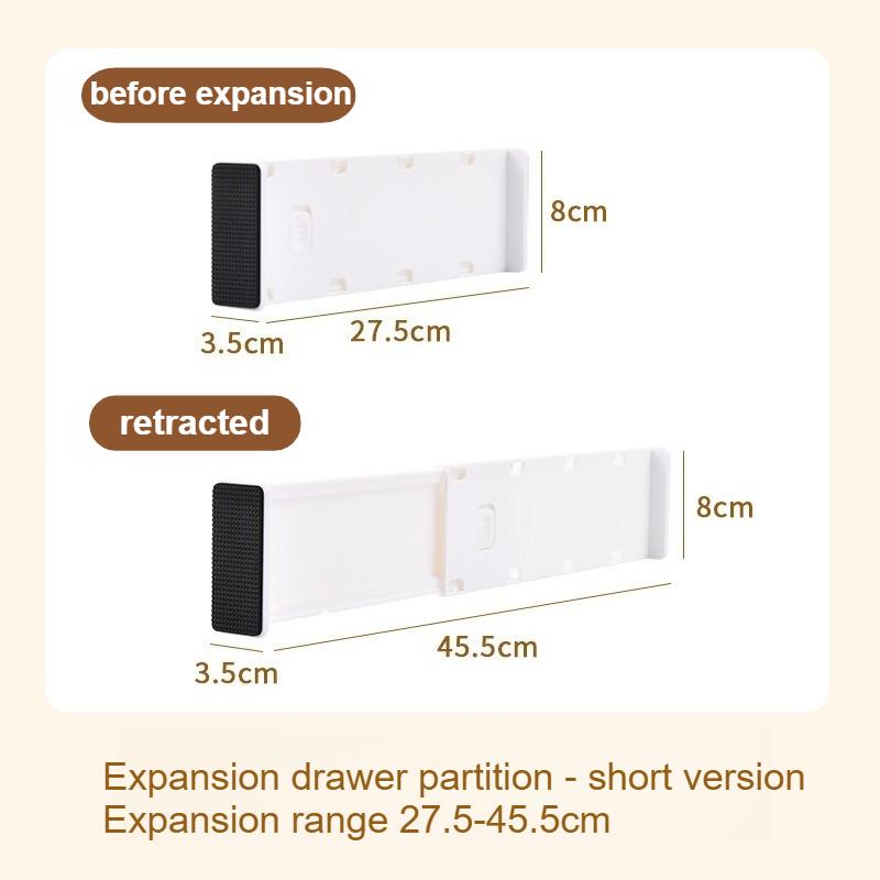 Adjustable Drawer Divider - Heavy-Duty Plastic Expandable and Foldable Storage Box,Suitable for Wardrobe and Drawer Organization