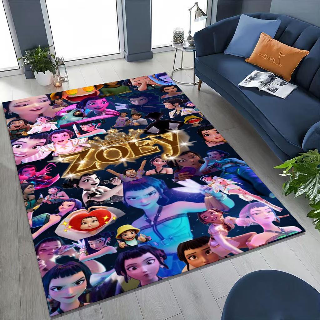 27 Style New KPOP Demon Hunters Rumi Mira Zoey Cartoon Rug for Bedroom Living Room Sofa Home Doormat Decor, Non-slip Floor Mat
