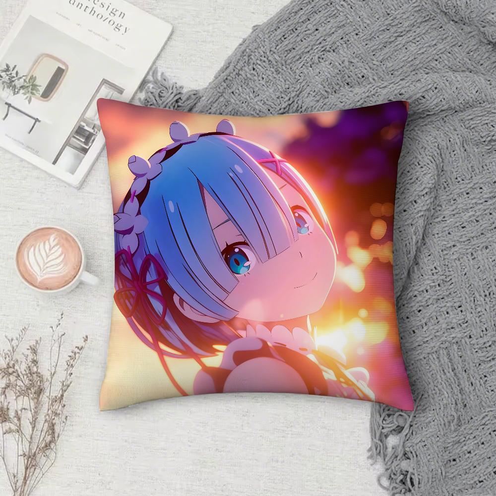 Anime R-Re Zero Pillow Case Cover Square Sofa with for pattern comfortable cushionsuitable of room