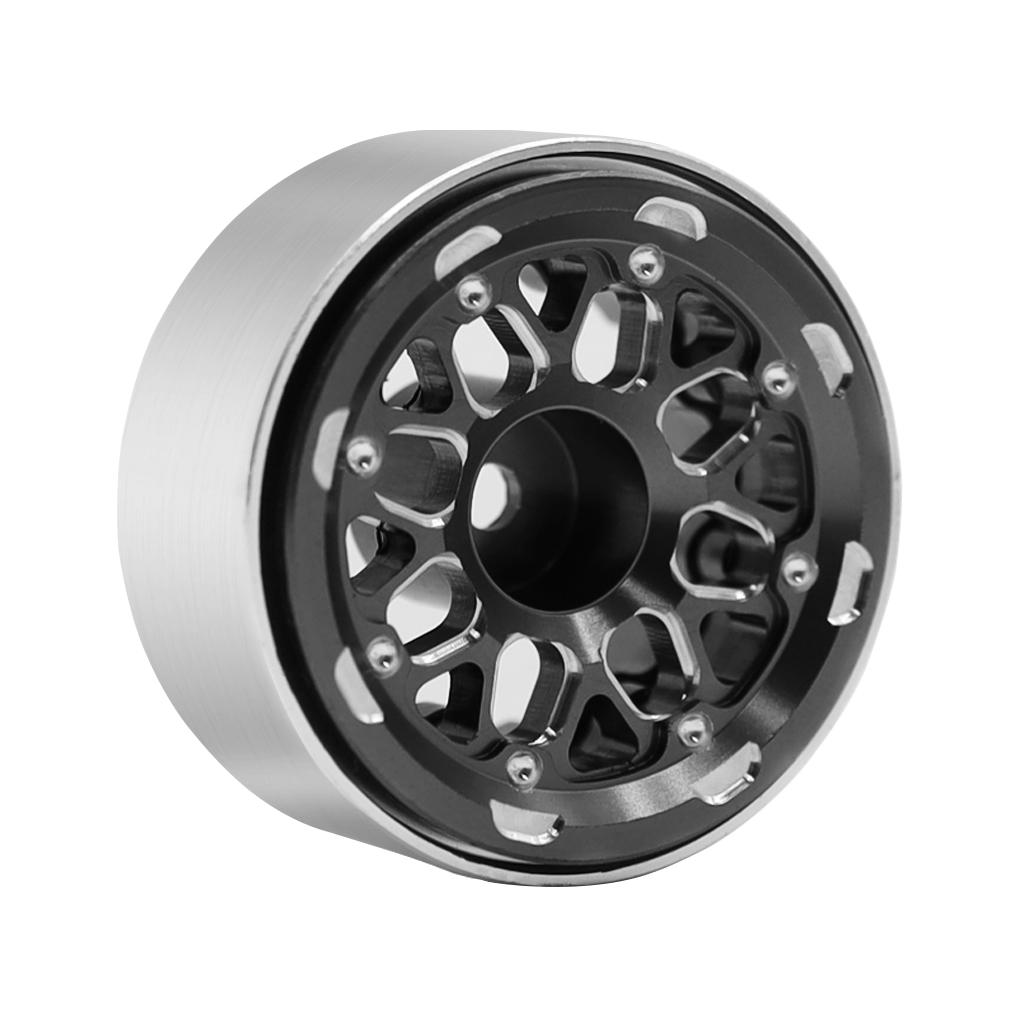 4pieces 1.0 Beadlocks Wheel Rim CNC Aluminum Wheels Hubs Beadlocks Wheel Rim Dont To Glue.