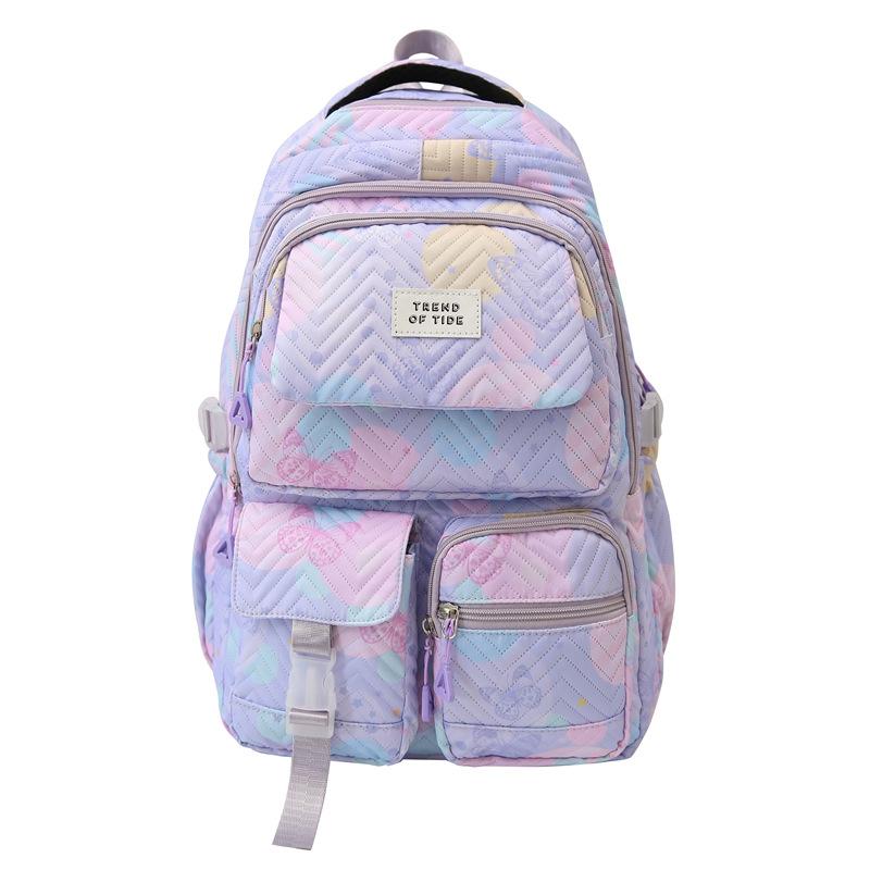 

Рюкзак для кампуса Граффити Студенческий школьный рюкзак Открытый рюкзак фиолетовый