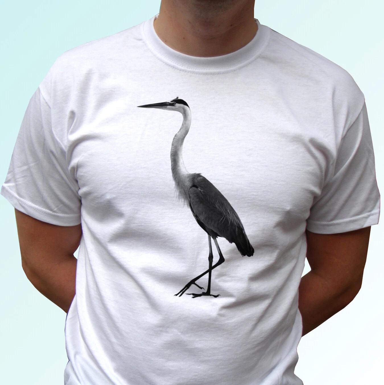 

Heron kids boys T-Shirt bird tee egret top art animal gift s s kids baby sizes 100