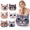 Realistic Cat Dog Head Pillow Cushion 3D 40CM Car Seat Cushion Multipurpose
