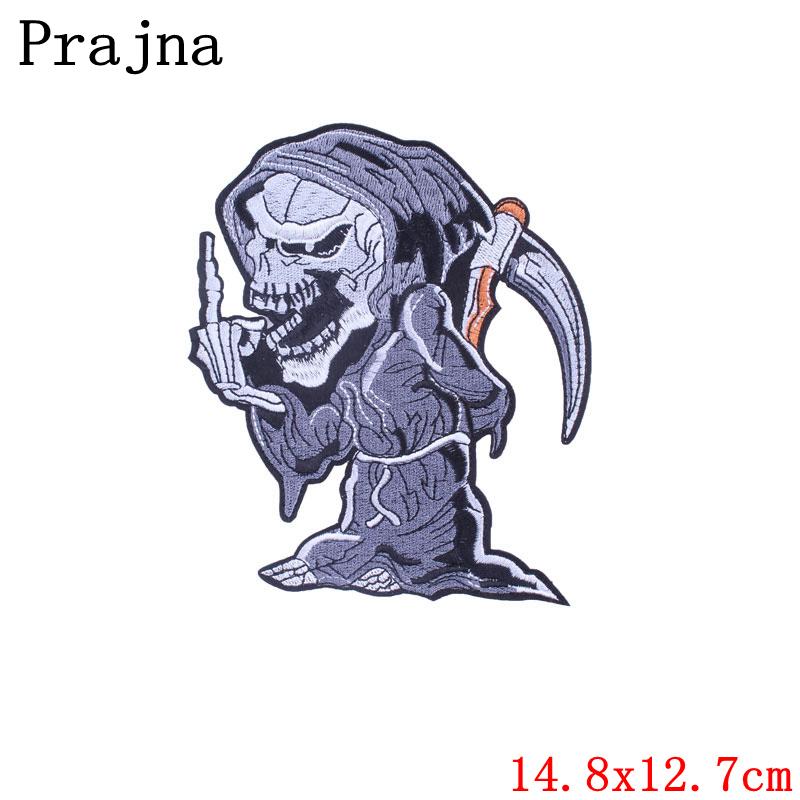 

Панк Череп Большая Вышитая Нашивка Для Одежды Мотоциклетная Байкерская Нашивка Спина Вышитые Нашивки На Одежду Куртка Пришить Наклейку