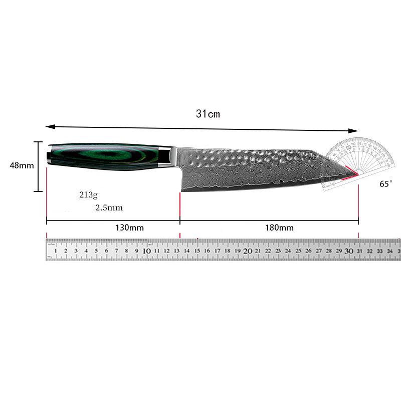 7 Inch Kiritsuke Knife Handmade Damascus VG10 Steel Blade Wood Handle Sharp Chef Cleaver Meat Slicing Vegetables Kitchen Knives