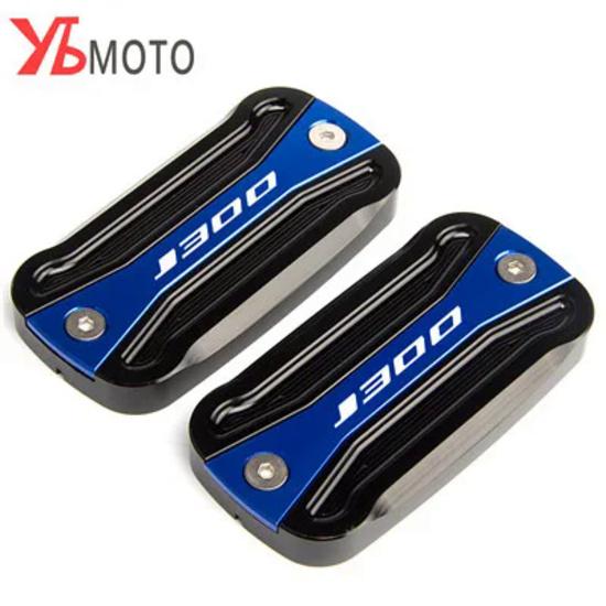 Motorcycle Accessories Fits For KAWASAKI J300 J 300 2014- 2015 2016 2017 2018 Aluminum Brake Fluid Reservoir Cap Covers