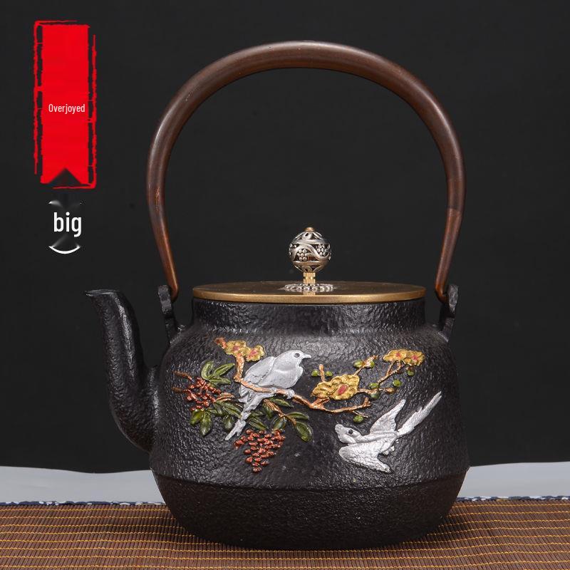 Hand-Forged Japanese Cast Iron Teapot for Gongfu Tea