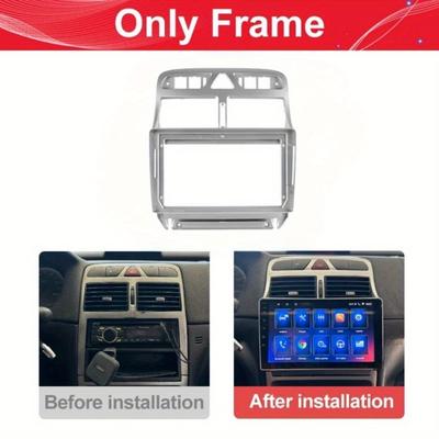 9 Inch Car DVD Frame Audio Dashboard Trim Kit Panel Radio Large Screen Car Multimedia Player For Peugeot 307 307CC 2002-2013