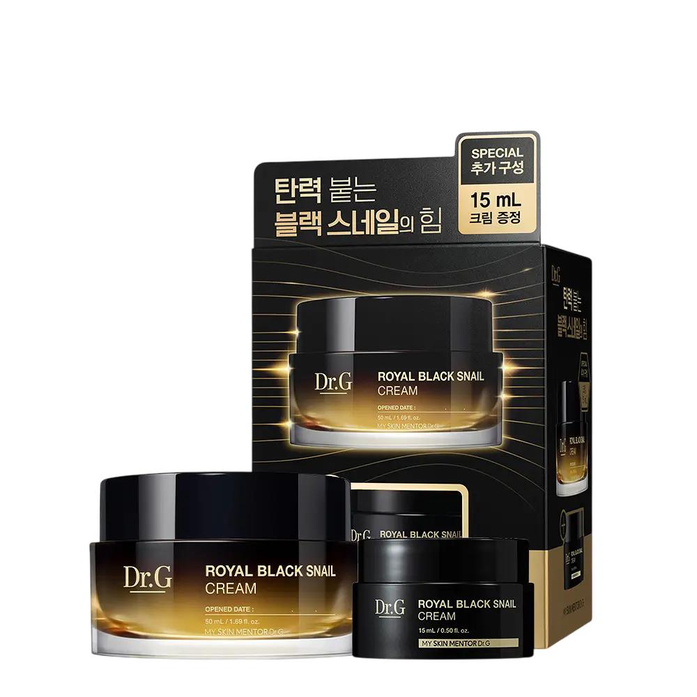Крем Dr.G Royal Black Snail, 50 мл + 15 мл – Укрепляющий и увлажняющий антивозрастной крем с муцином улитки, корейский