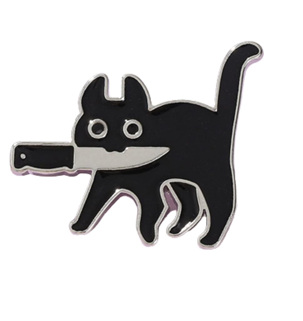 Littlepa PISIWER Enamel Cat Pin for Women Girls Pin Brooch Cat Enamel Pin Funny and Cute Cat Pin for One Rhinestone Clothes, Size, Metal,