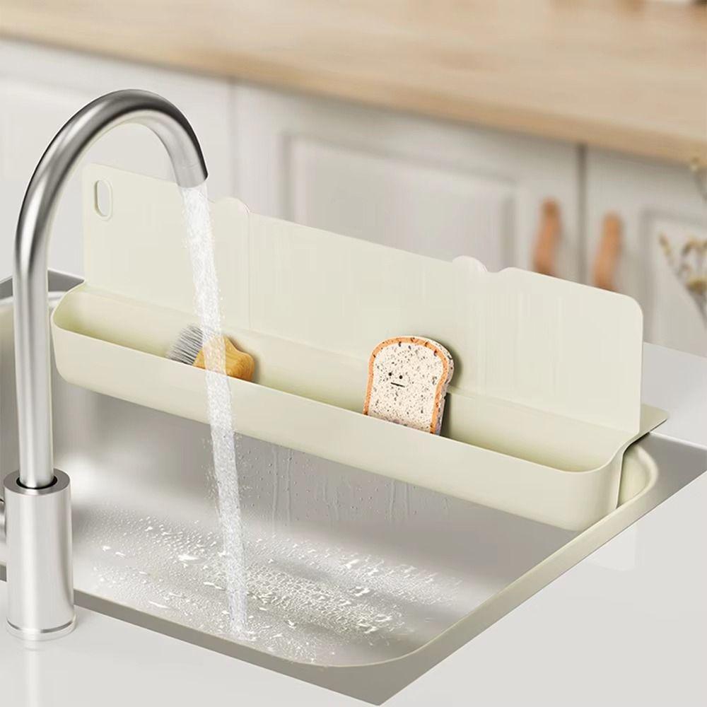 2-in-1 Sink Water Retainer TPR Reusable Waterproof Baffle Dual-Purpose Anti Slip Sink Splash Guards Bathroom Sink