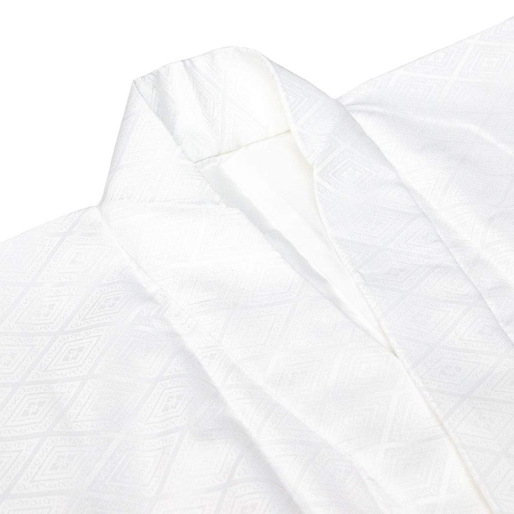 Washable Coat with Background Pattern and Single [KYOETSU] [KYOETSU] Crest, Item, Men's (3L, White)