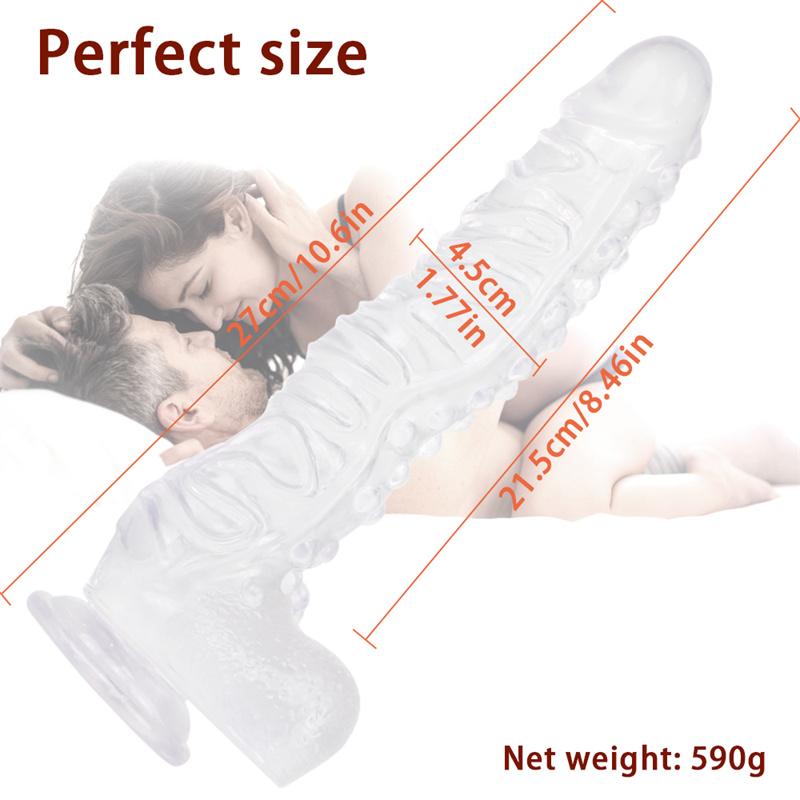 Female Artificial Dildo Crystal Transparent Dildo Adult Masturbator