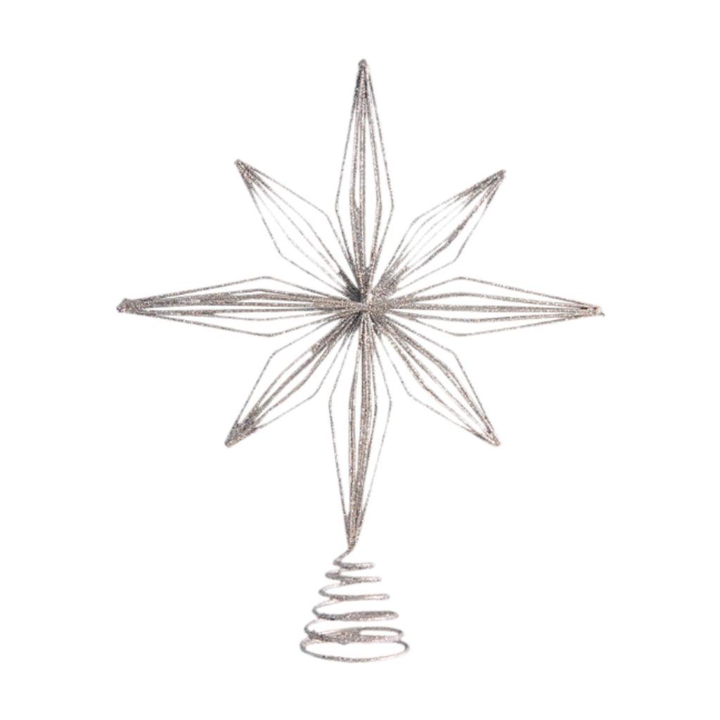 Christmas Tree Topper Star Window Display Decorative Eight Pointed Star Party Supplies New Year Luminous Sparkling Star Treetop