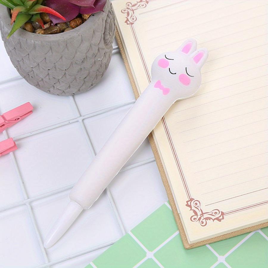 

3 шт. 0,5 мм креативная ручка для декомпрессии, мягкая ручка с медленным отскоком, канцелярские принадлежности для обучения с использованием мультфильмов, офисные принадлежности, гелевая ручка с вентиляцией rabbit