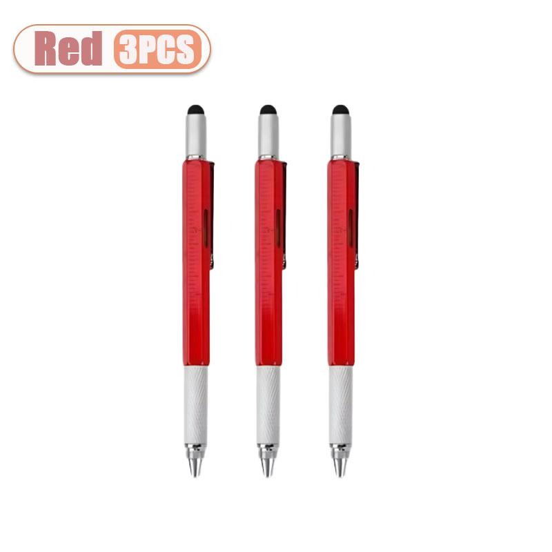 6 in 1 Multi Level Pen Stylus Multi Tool Pen with Touch Screen Caliper Level and Screwdriver Office Tool Creative Stationery