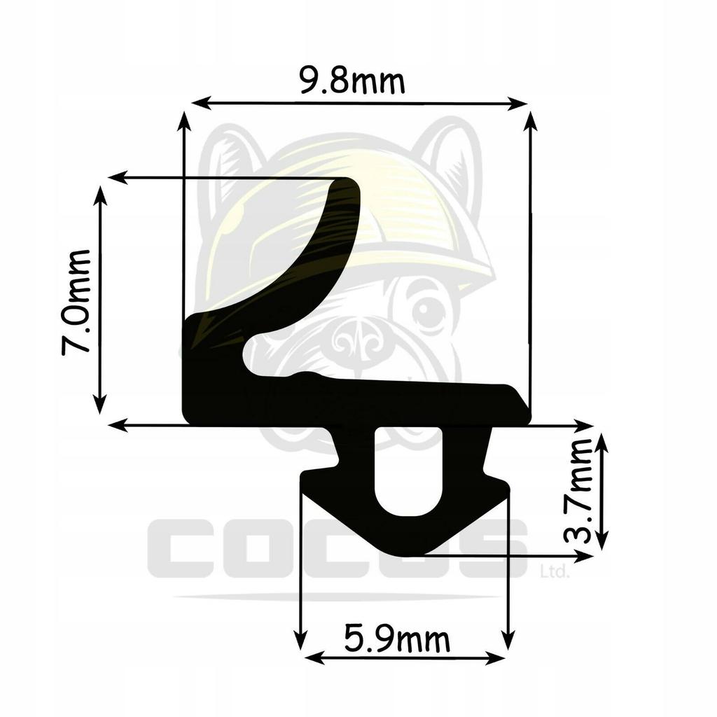Seal for PVC windows S-835x VEKA BLACK 1m