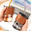 Portable Bamboo Style Glass Straw Cup