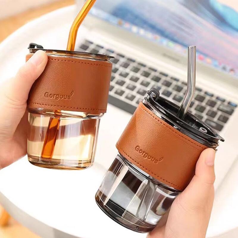 

Portable Bamboo Style Glass Straw Cup
