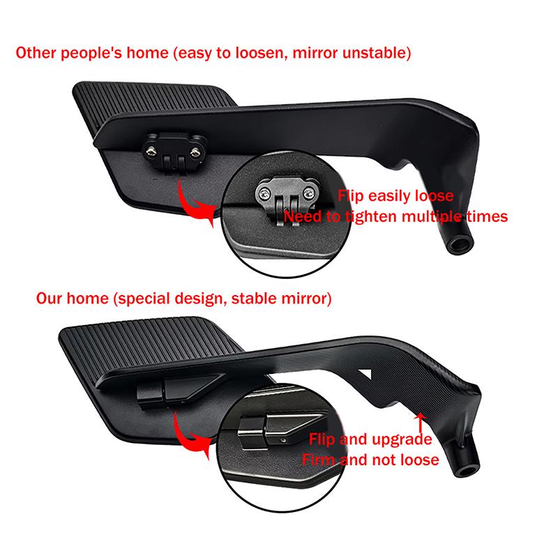 Espelhos de Motocicleta Winglets Stealth Espelho Grande Superfície de Espelho Asas Espelho 10mm/8mm Espelho Retrovisor de Motocicleta
