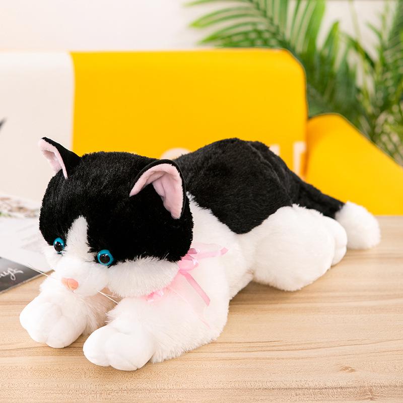 Süßes Grenzüberschreitendes Miauendes Kätzchen Kissen: Realistisches Plüschkatzenspielzeug