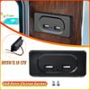 DC5V/3.1A 12V Camper Dual USB Ports Charge Socket for RV Motorhome Camping Caravan Bus Marine Charger Modification Accessories