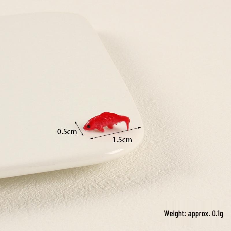Miniatur-PVC-Koi-Goldfisch-Ornament für Spielhäuser & Dioramen