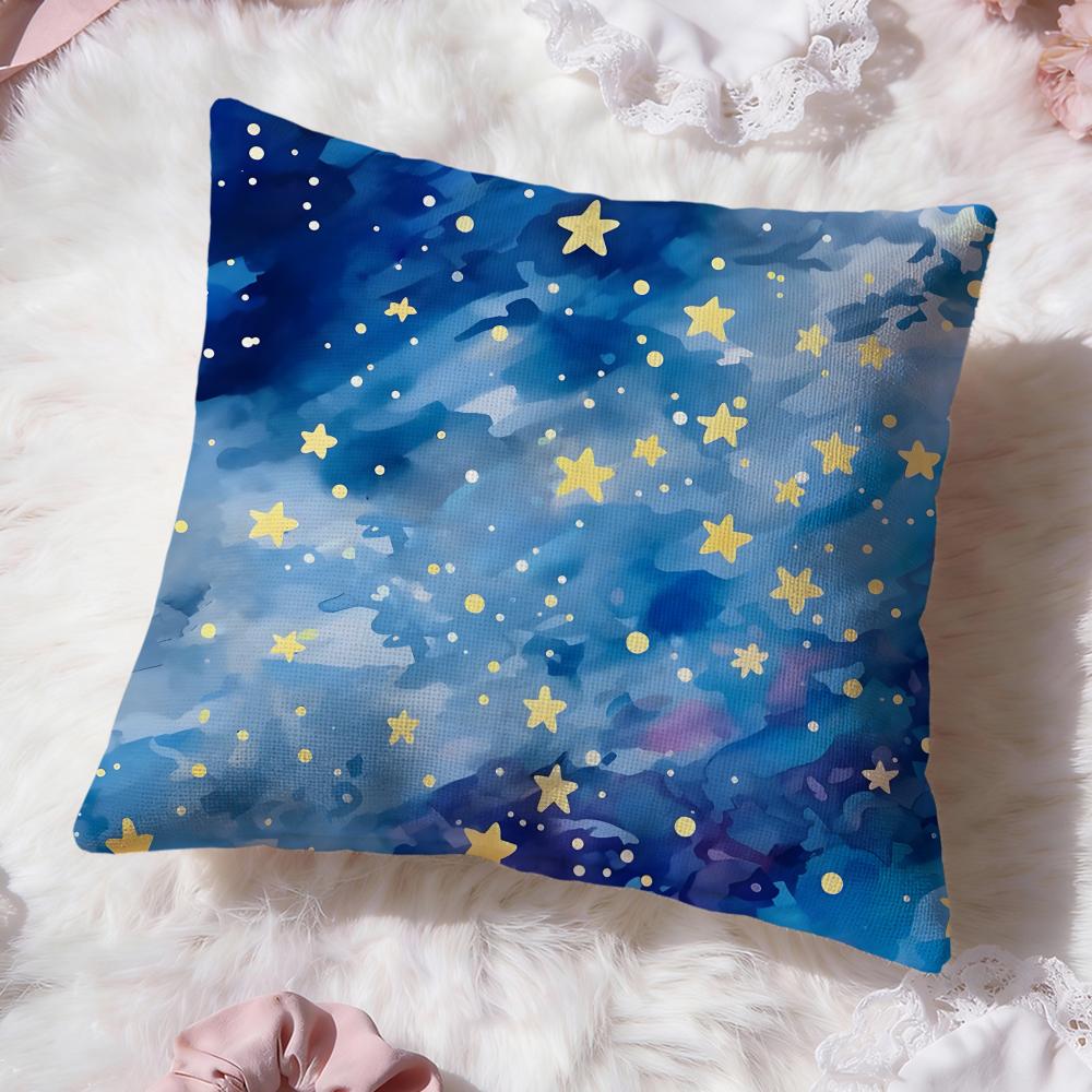 The Starry Sky Cushion Cover Premium Comfort Reversible Pillow Cove Two In One Design for Any Room Car Interior