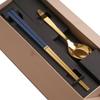 LAYANA Cutlery Set Luxury Gift for and Special Occasions Stainless Steel Chopsticks and Spoon Made In Taiwan Gold-Plated - Celebrations,