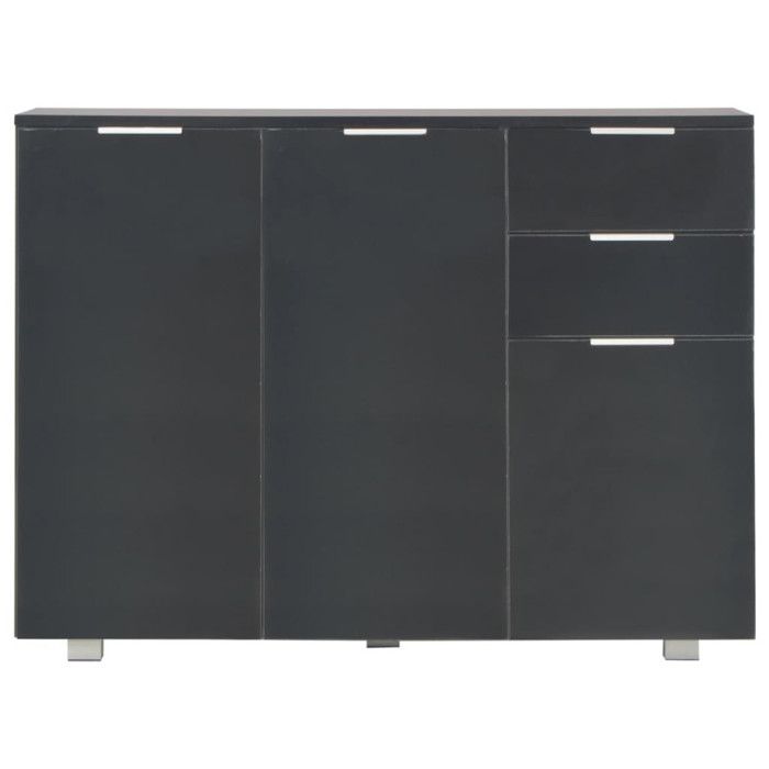 VidaXL Buffet Noir brillant 107x35x80,5 cm 283719